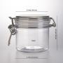 350ml Clear PET Jar Seasoning Container Coffee Storage Tank  Sugar Tea Spice Jars with Lids Kitchen Storage Containers